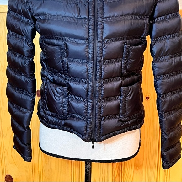 Moncler Lissy Collarless Down Zip-Up Jacket Sz-2 - Picture 4 of 16